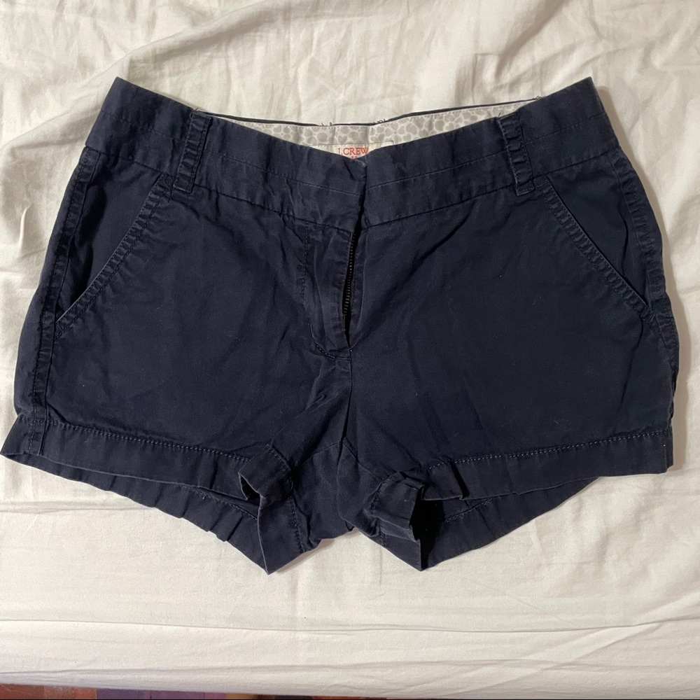 J Crew navy chino shorts